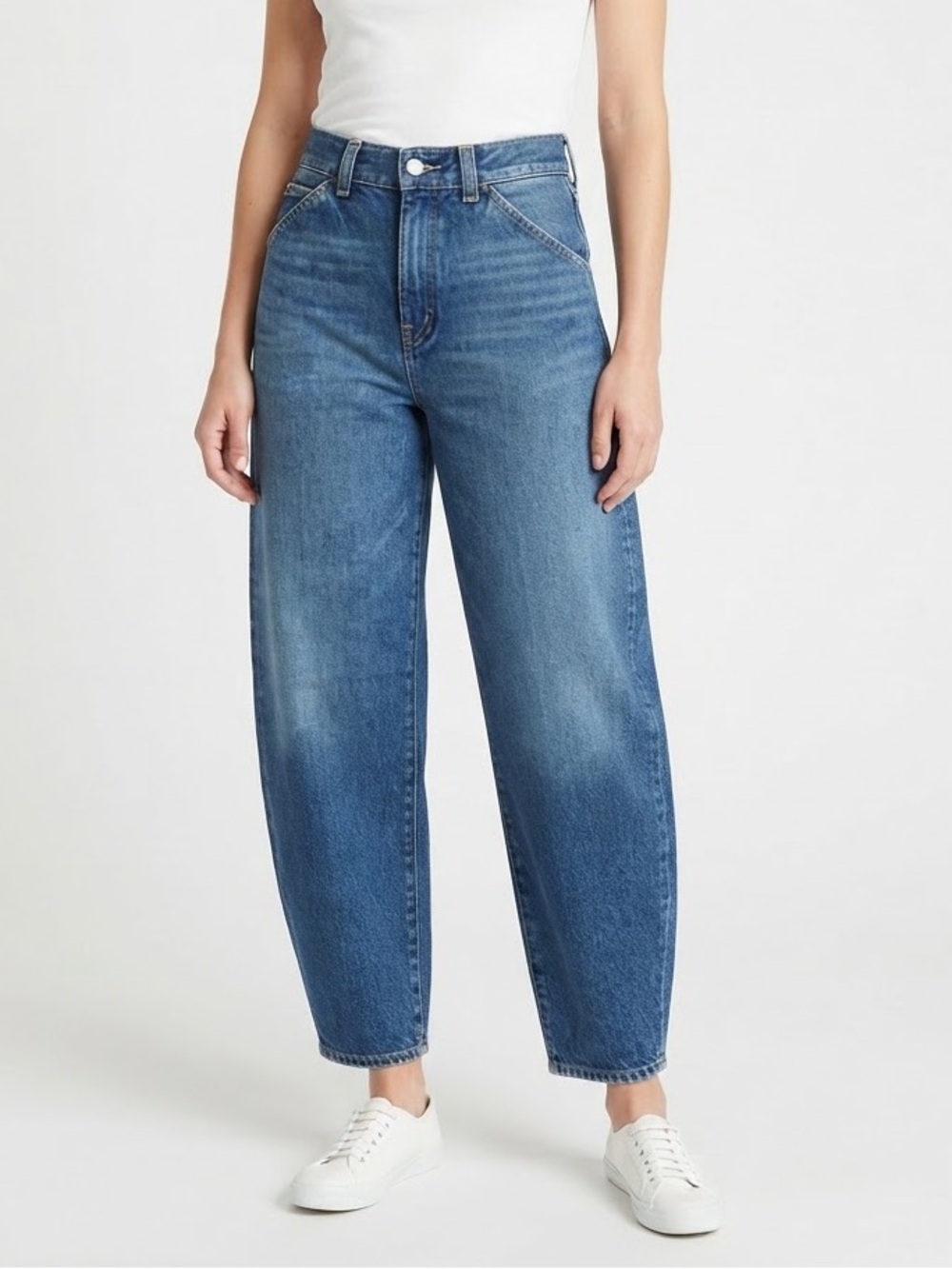NWT Madewell The Ballons Jeans Size 23P High Rise Barrel Leg